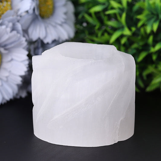 3" Selenite Candle Holder