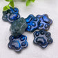 1.2" Blue Flash Labradorite Cat Paw Carvings Crystal Healing Bulk Wholesale