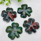 2.0" Emerald Jade Blood Stone Four-leaf Clovers Crystal Healing Bulk Wholesale