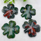 2.0" Emerald Jade Blood Stone Four-leaf Clovers Crystal Healing Bulk Wholesale