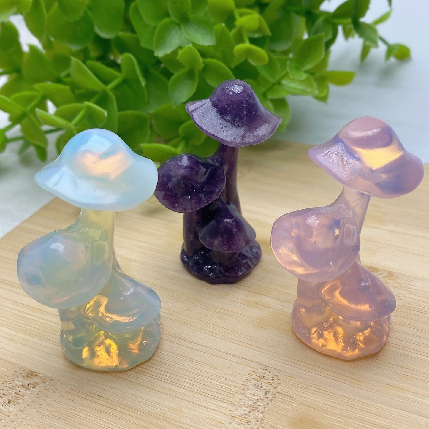 2.1" Mixed Crystal Mushroom Carvings Crystal Healing Bulk Wholesale