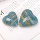 Blue Onyx Heart Shape Carvings