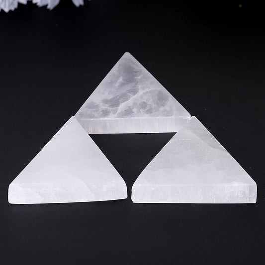 2" Triangle Selenite Slab Crystal Charging Plate