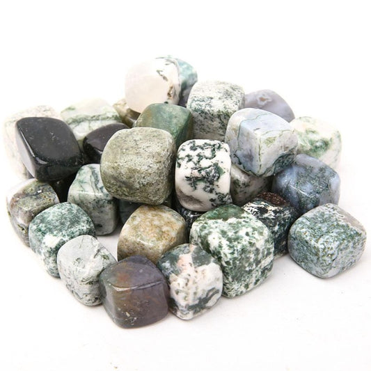 Moss Agate Cubes Bag