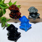 1.3" Mixed Crystal Tree Frog Carvings Crystal Healing Bulk Wholesale