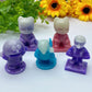 2.0"-2.5" Colorful Luminous Cartoon Character Carvings Crystal Healing Bulk Wholesale