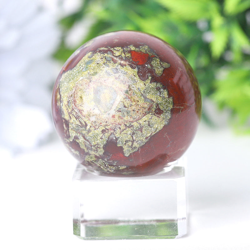 1.5" Dragon Blood Stone Crystal Sphere