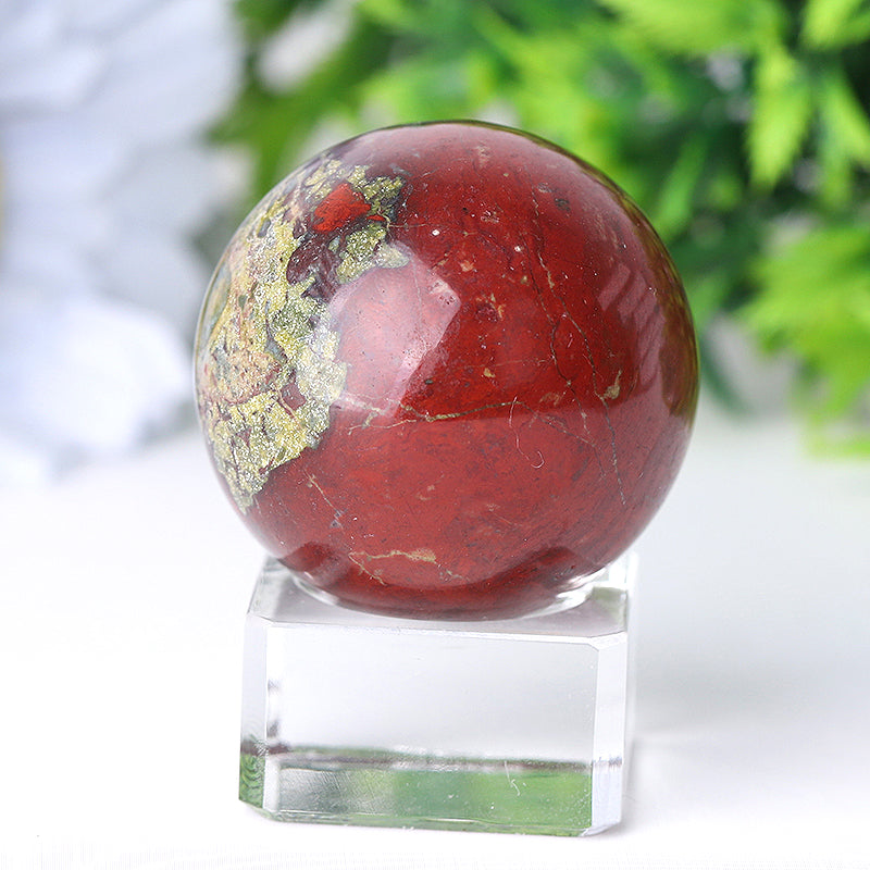 1.5" Dragon Blood Stone Crystal Sphere