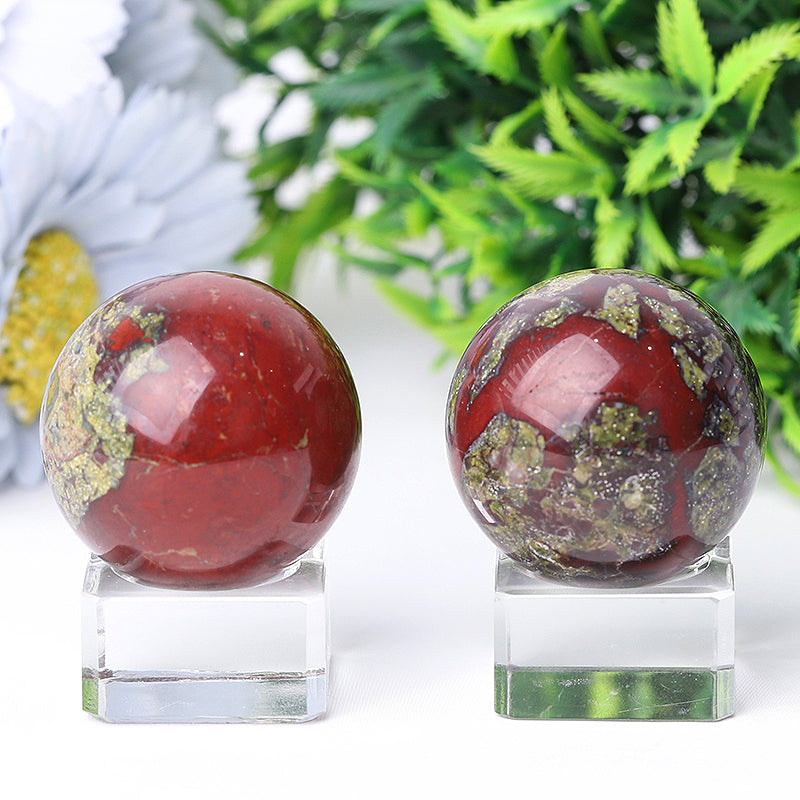 1.5" Dragon Blood Stone Crystal Sphere