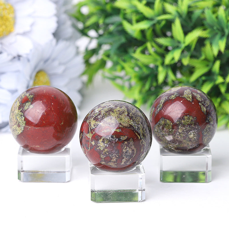 1.5" Dragon Blood Stone Crystal Sphere