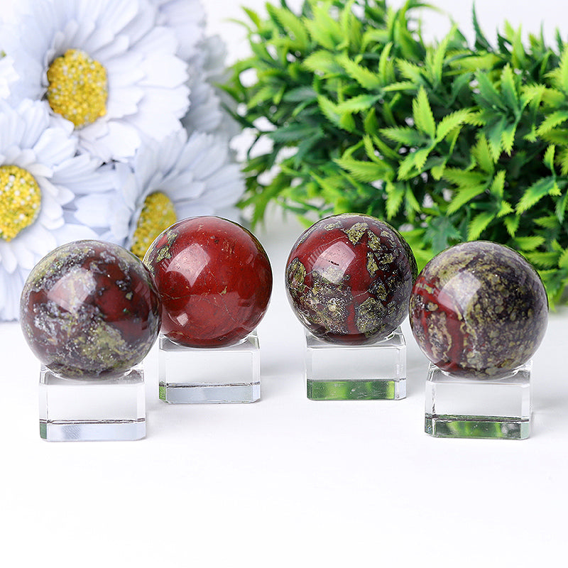 1.5" Dragon Blood Stone Crystal Sphere