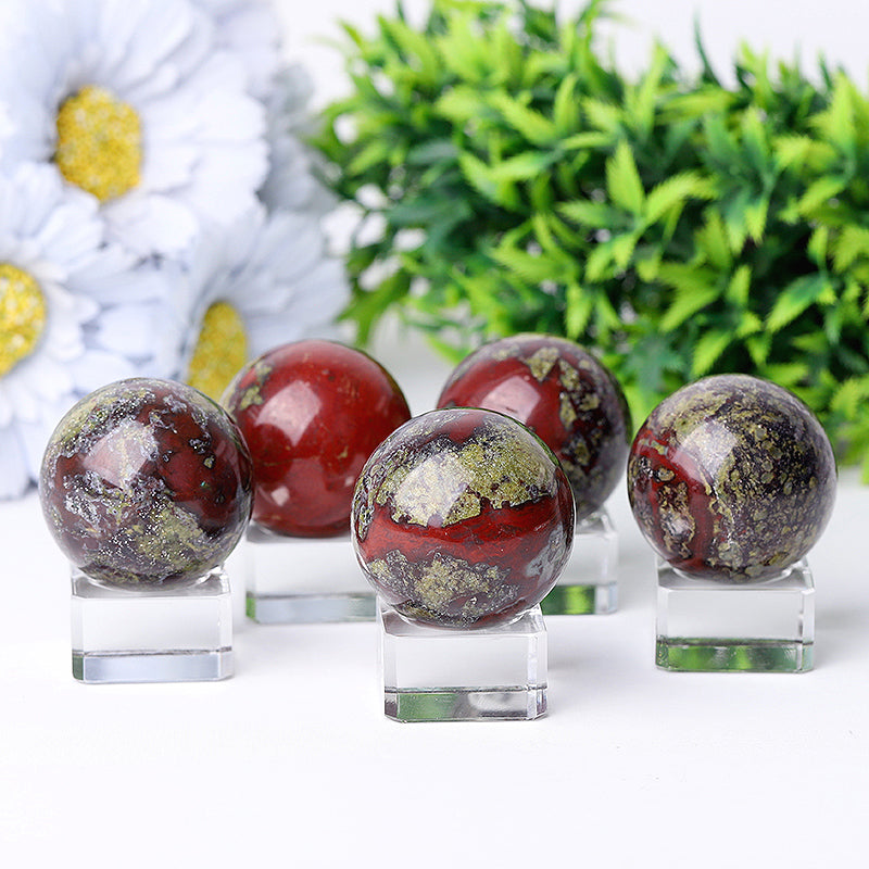 1.5" Dragon Blood Stone Crystal Sphere