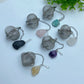 7.0" Tea-strainer with Crystal Raw Stone Decor Crystal Healing Bulk Wholesale