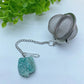 7.0" Tea-strainer with Crystal Raw Stone Decor Crystal Healing Bulk Wholesale
