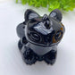 3.0" Black Obsidian Toothless Carving Crystal Healing Bulk Wholesale