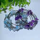 Adjustable Amethyst Aquamarine Chips Bracelet Crystal Healing Bulk Wholesale