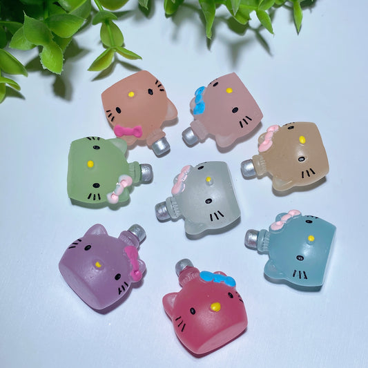 1.1" Mini Luminous Resin Colorful Hello Kitty Design Bottle Bulk Wholesale
