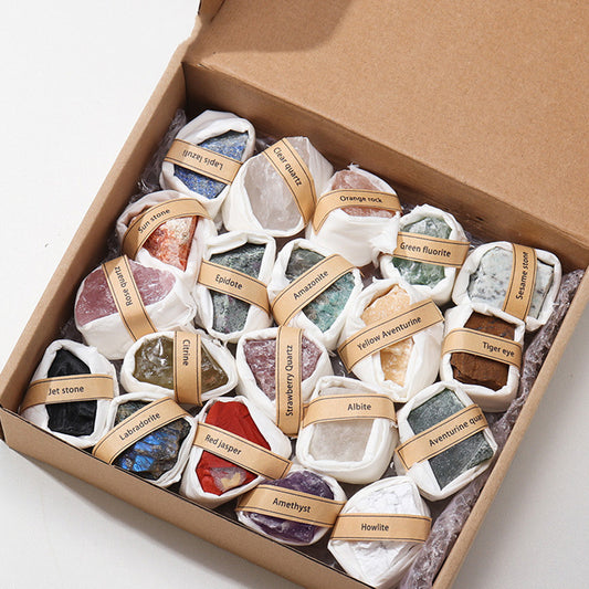 Raw Crystals Specimen Box for Collection Crystal Gift Box