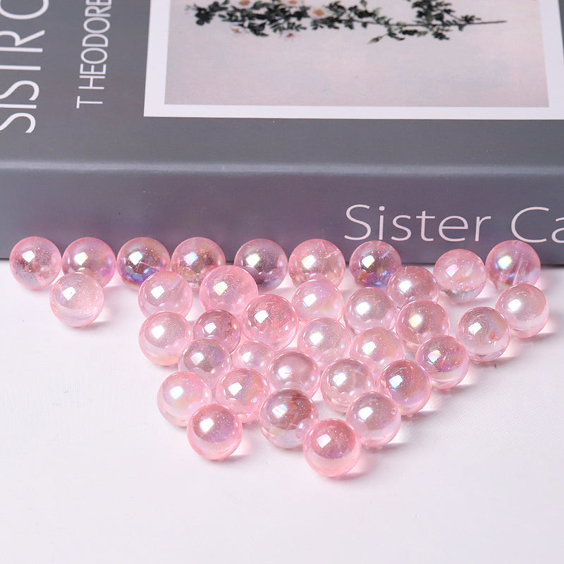 High Quality Pink Aura Angel Crystal Spheres Crystal Balls for Healing