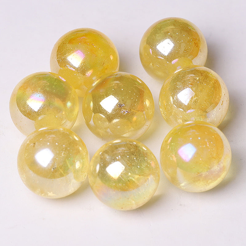 0.25kg Aura Yellow Angel Crystal Spheres