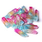 Double Color Aura Angel Crystal Points Raw Rough Clear Rock Quartz Sticks