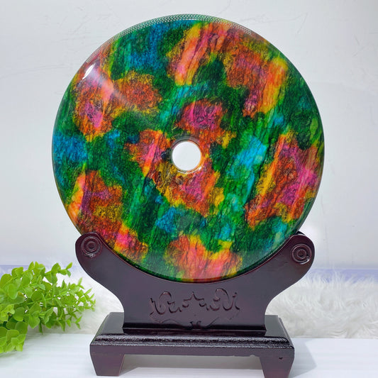 30cm Seven Color Jade Plate Free Form Bulk Wholesale