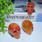 1.8"-2.0" Carnelian Skull Carvings Crystal Healing Bulk Wholesale