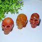 1.8"-2.0" Carnelian Skull Carvings Crystal Healing Bulk Wholesale