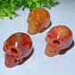 1.8"-2.0" Carnelian Skull Carvings Crystal Healing Bulk Wholesale