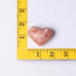 Golden Strawberry Quartz Heart Shape Crystal Carvings