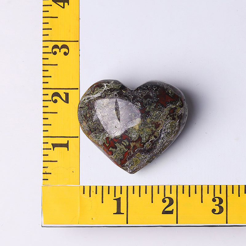 Dragon Blood Stone Heart Shape Crystal Carvings