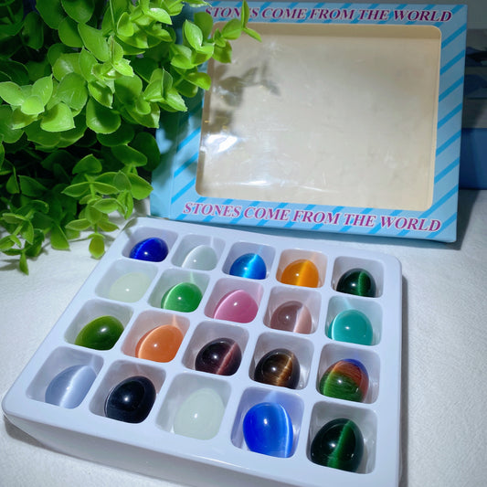 Mixed Cat's Eye Sphere Egg Box Kit Bulk Wholesale