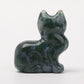 2" Moss Agate Cat Carvings