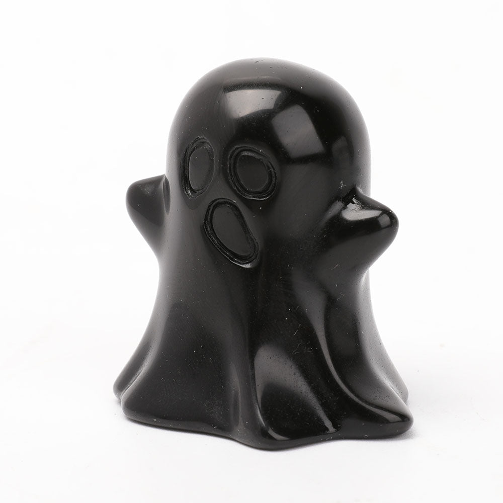 Black Obsidian Ghost Sculpture Carvings for Halloween Decoration