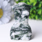 3“ Moss Agate Woman Model Body Crystal Carvings