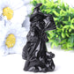 4.5" Black Obsdian Witch Crystal Carvings for Halloween