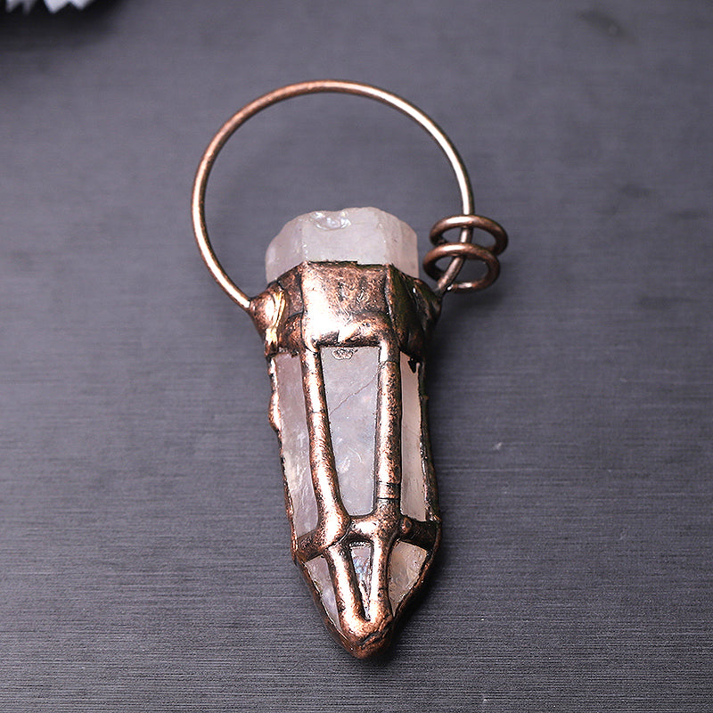 Rose Quartz with Kyanite Pendant for Jewelry DIY