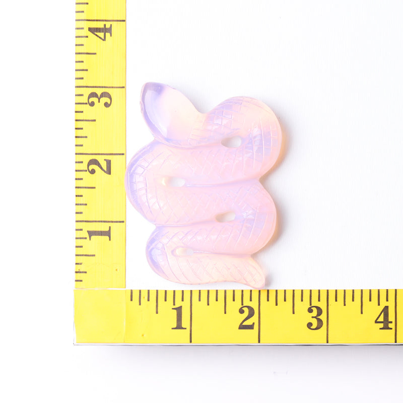 Pink Opalite Snake Crystal Carvings