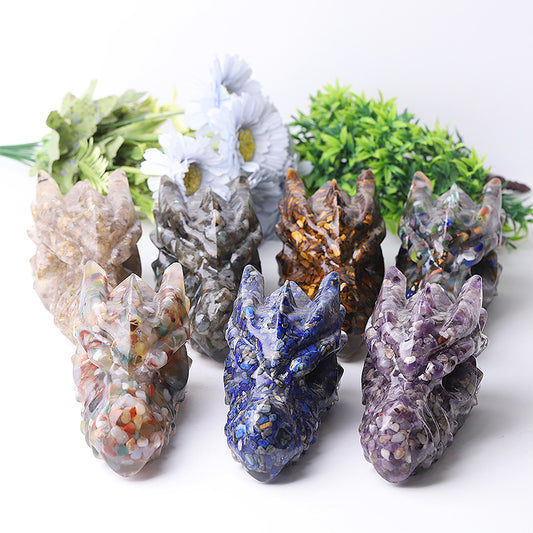 5.5" Large Resin Dragon Head Figurines