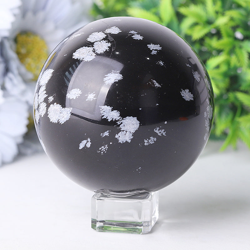 2.0"-4.0" Snowflake Stone Crystal Spheres