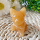 2.4" Wholesale High Quality Yellow Calcite French Bulldog Carving Crystal Dog For Home Decor