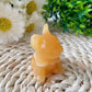 2.4" Wholesale High Quality Yellow Calcite French Bulldog Carving Crystal Dog For Home Decor