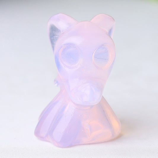 1.8" The Ghost Dog Crystal Carvings