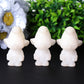 2.6" White Jade The Smurfs Crystal Carvings
