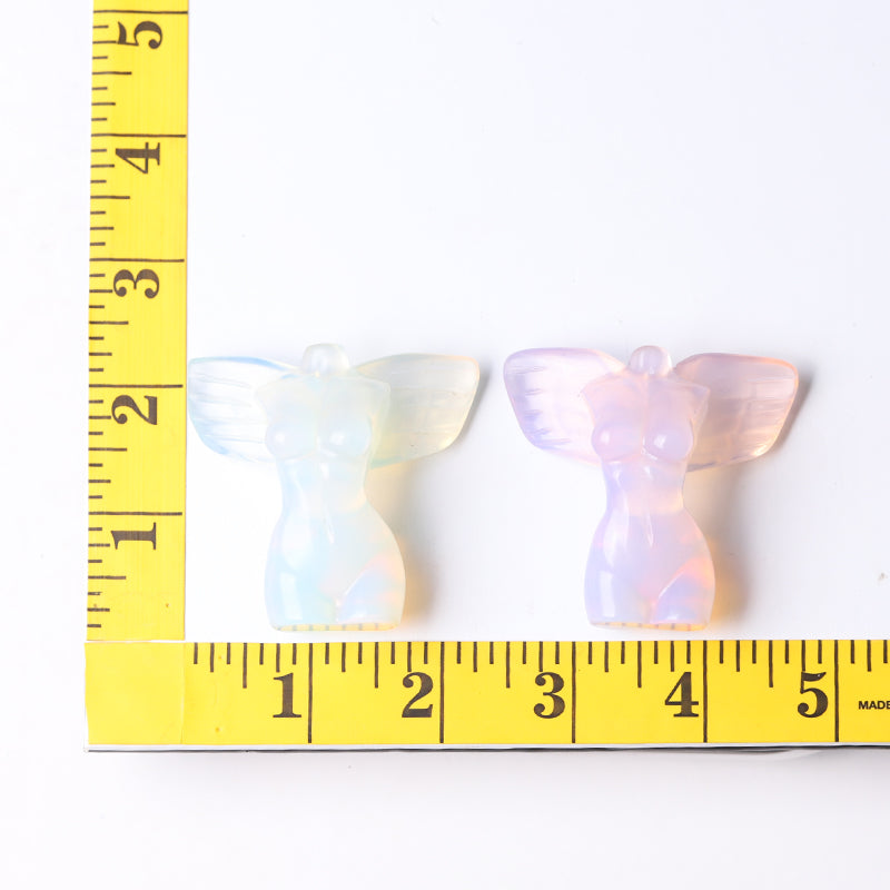 2" Woman Model Body with Wings Crystal Carvings