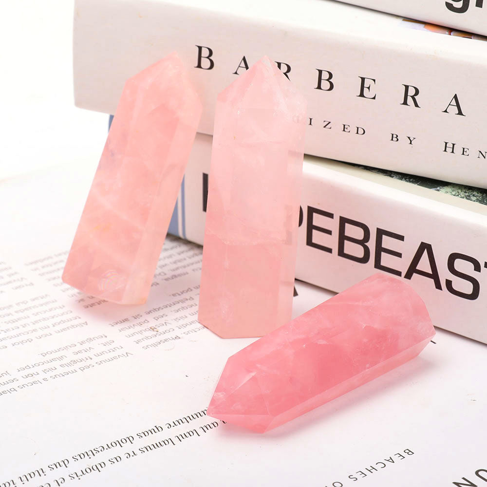 Set of 3 Rose Quartz Points