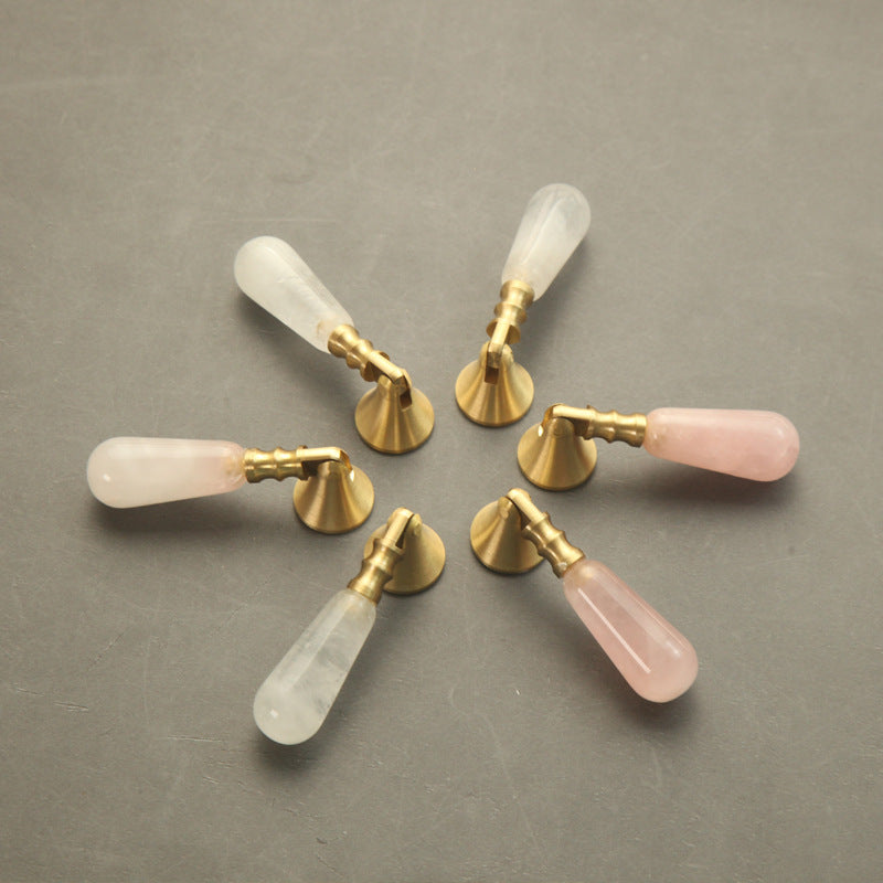 Natural Crystal Handles for Wardrobe Cupboard or Drawer Home Decoration