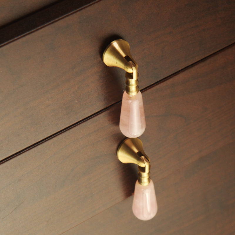 Natural Crystal Handles for Wardrobe Cupboard or Drawer Home Decoration