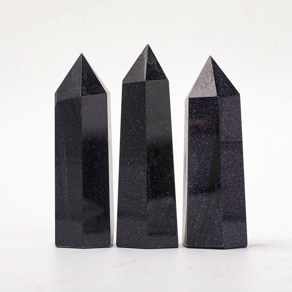 Blue Sandstone Crystal Points