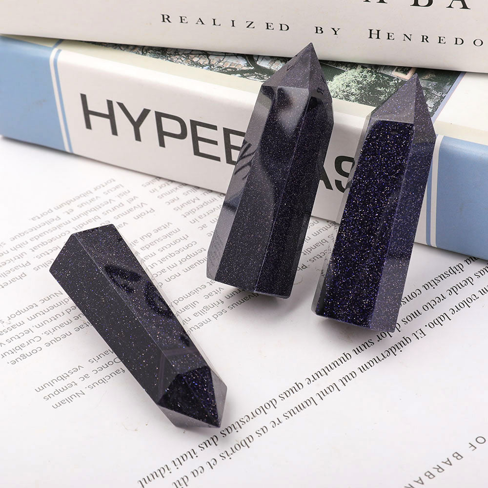 Blue Sandstone Crystal Points